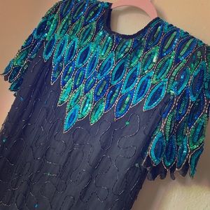 Allyson Whitmore Vintage Silk Beaded Dress